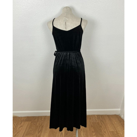 Who What Wear Velvet Wrap Dress Size S Sleeveless Witchy Gothic Romantic - Picture 6 of 10